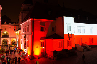 Iluminacje okolicznościowe na Jasnej Górze z okazji 100-lecia odzyskania niepodległości przez Polskę